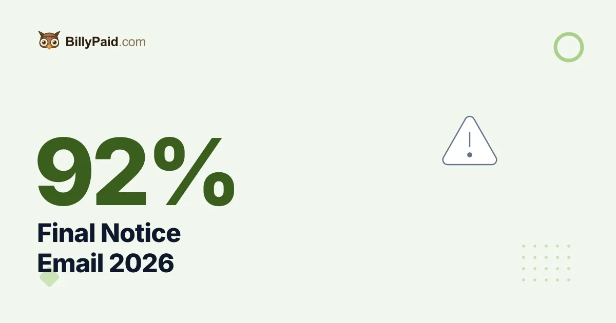 Final Notice Email 2026: 92% Paid When the Fee Is Stated [Complete Guide]